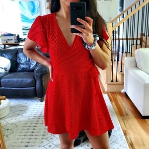 Simons - Twik- polka dot Wrap Dress, Medium